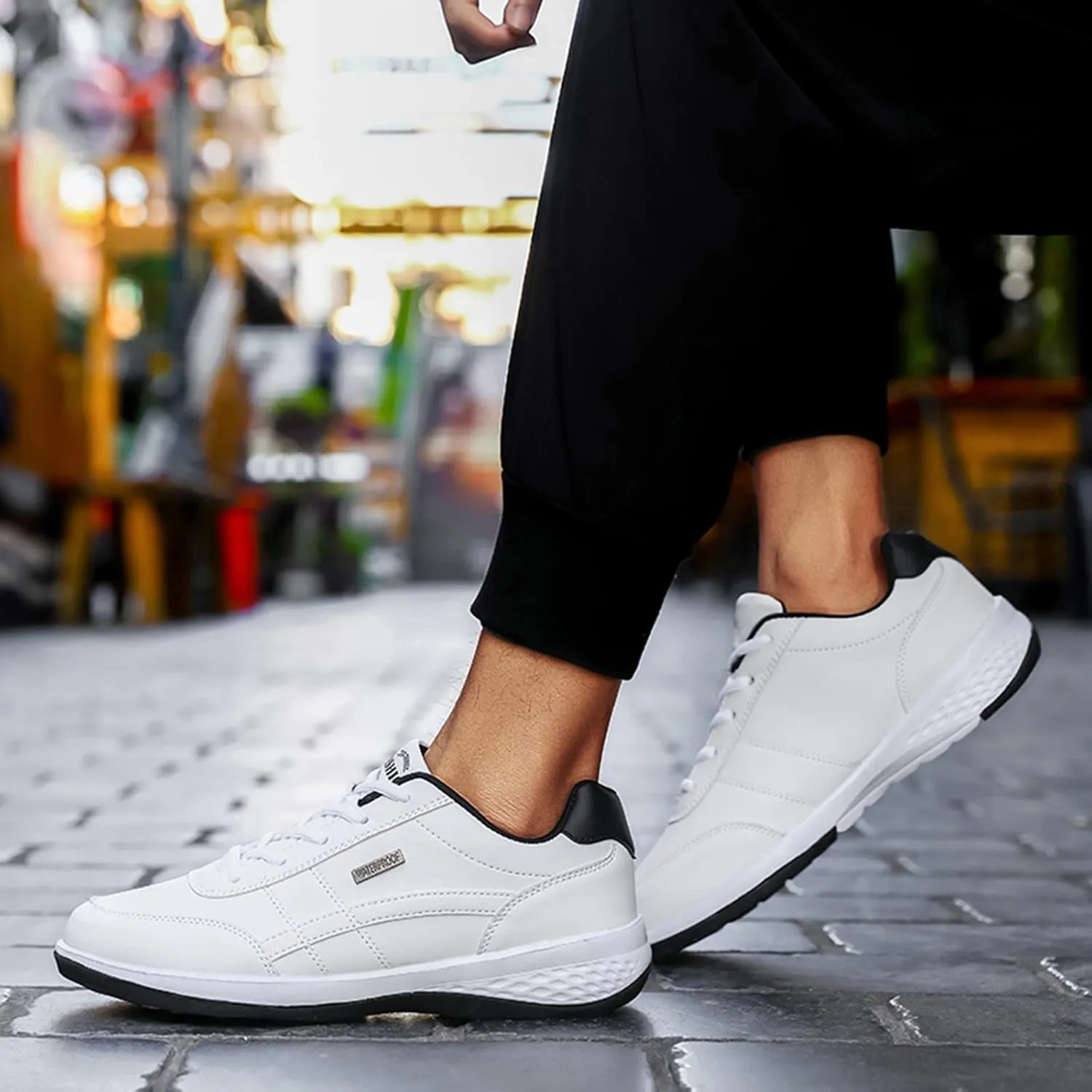Mens Loafers & Slip-Ons Men Wedge Heel Soft Sole Soft Sole Round Toe Breathable Running Western Shoes Fashion Men