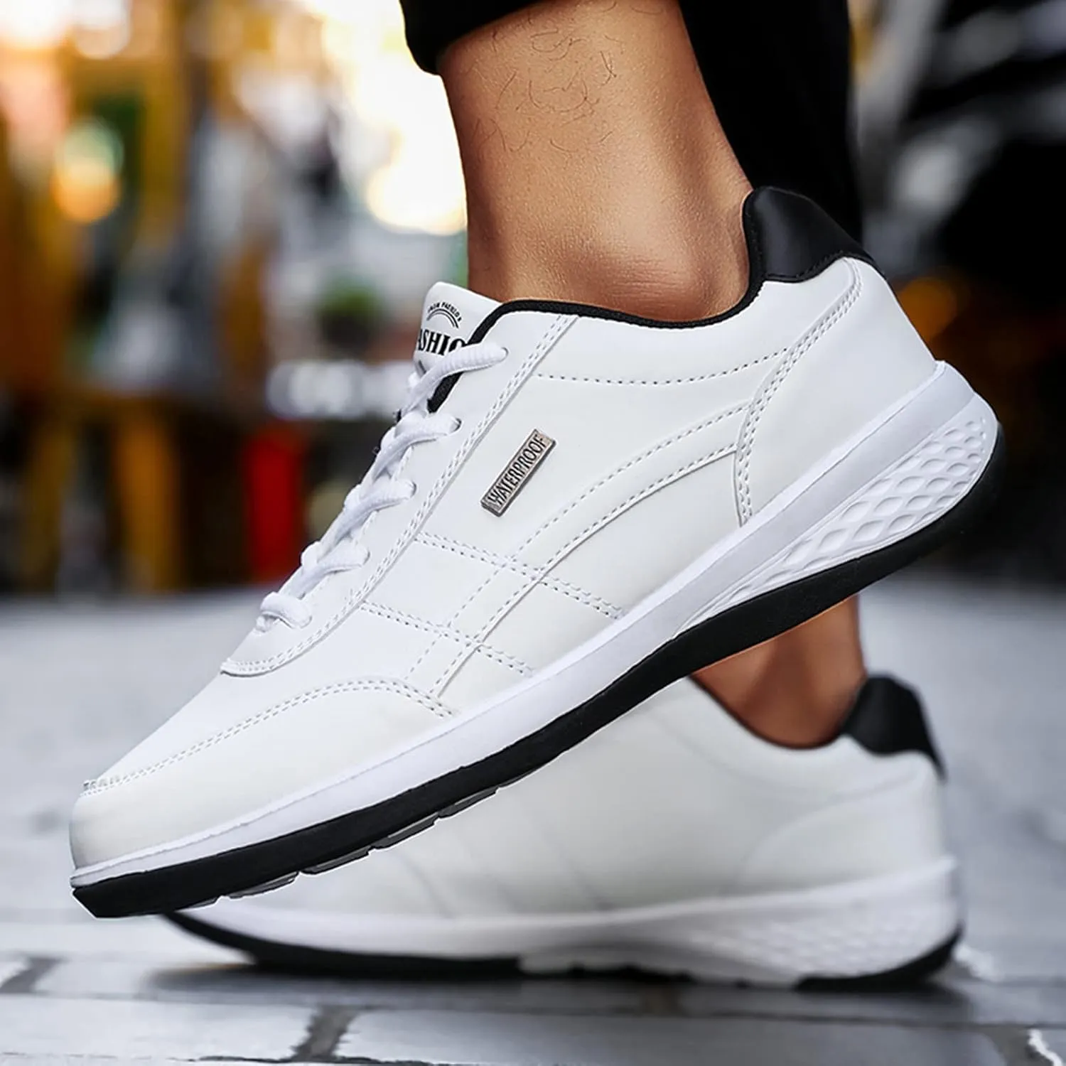 Mens Loafers & Slip-Ons Men Wedge Heel Soft Sole Soft Sole Round Toe Breathable Running Western Shoes Fashion Men