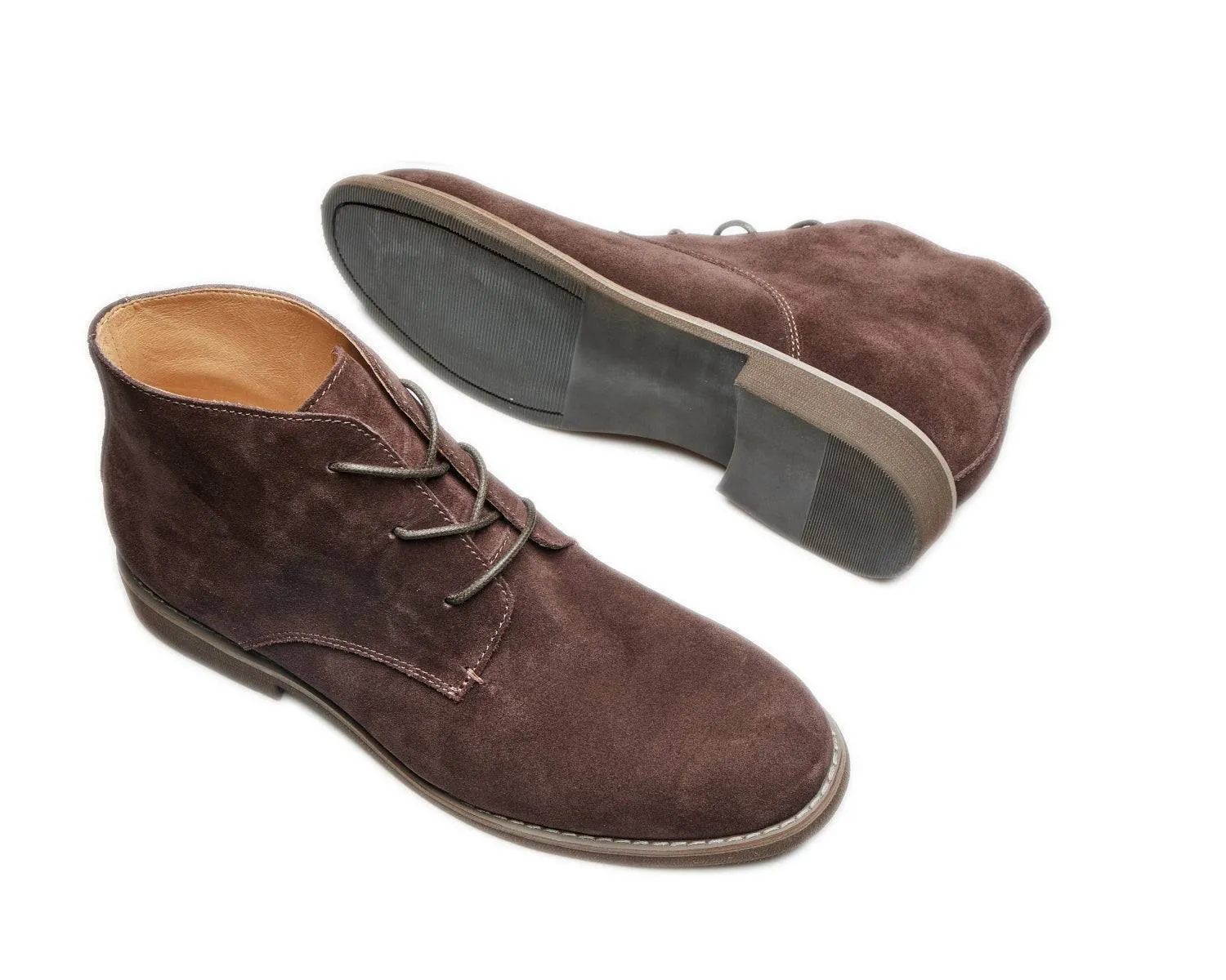 Men's Suede Chukka Boots - Classic Ankle High Leather Footwear