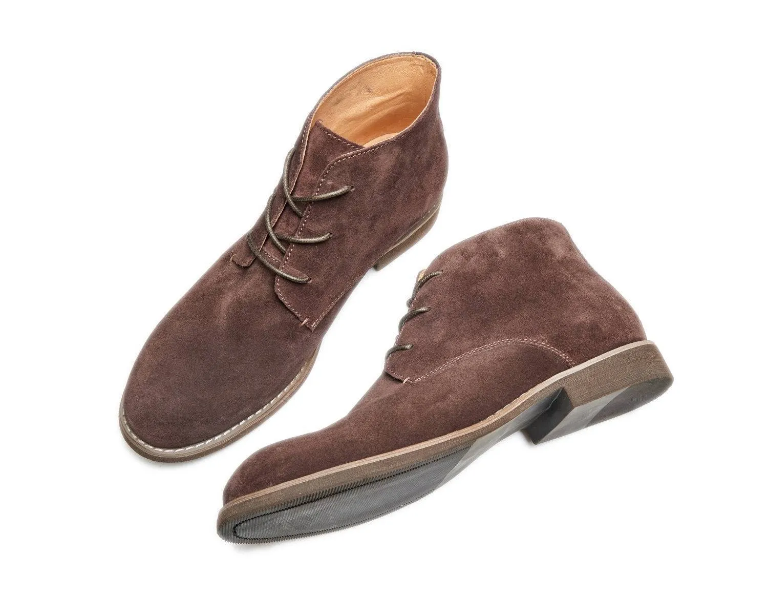 Men's Suede Chukka Boots - Classic Ankle High Leather Footwear