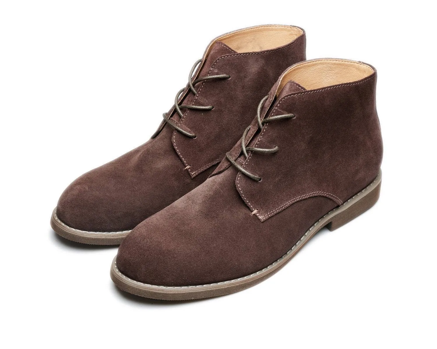 Men's Suede Chukka Boots - Classic Ankle High Leather Footwear