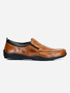 Men's Tan Crumble Leather Slip On Casual (ID1104)