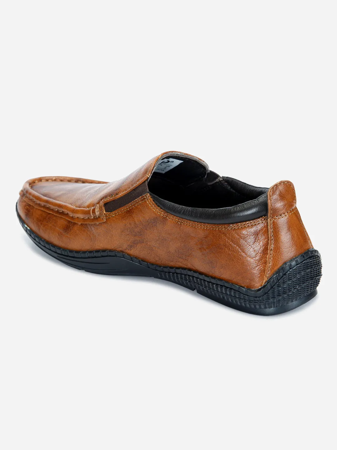 Men's Tan Crumble Leather Slip On Casual (ID1104)