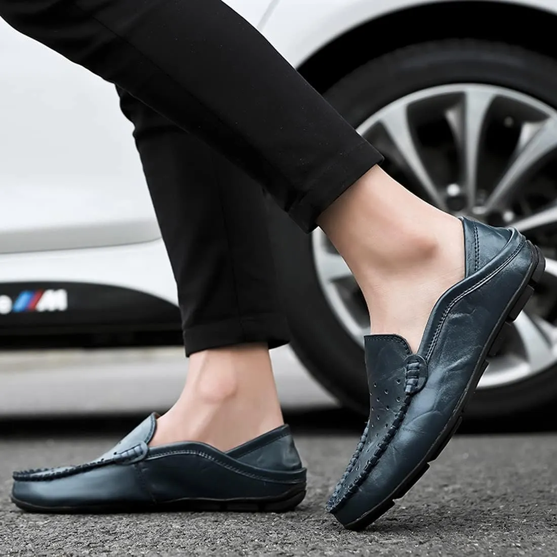 Minishion Men Loafers Shoes Breathable Summer Dress Shoes 20139#