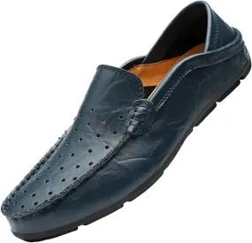 Minishion Men Loafers Shoes Breathable Summer Dress Shoes 20139#