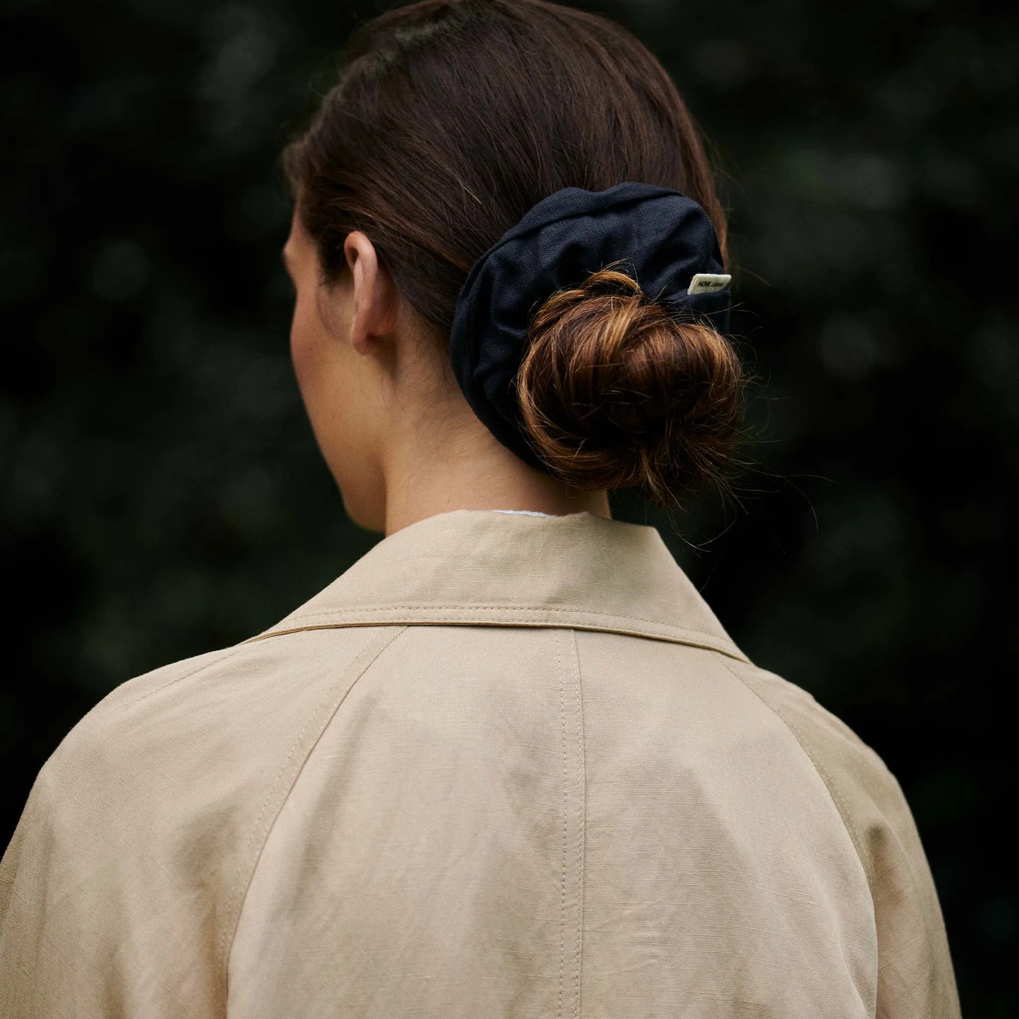 Monk & Anna Midnight Linen Scrunchie