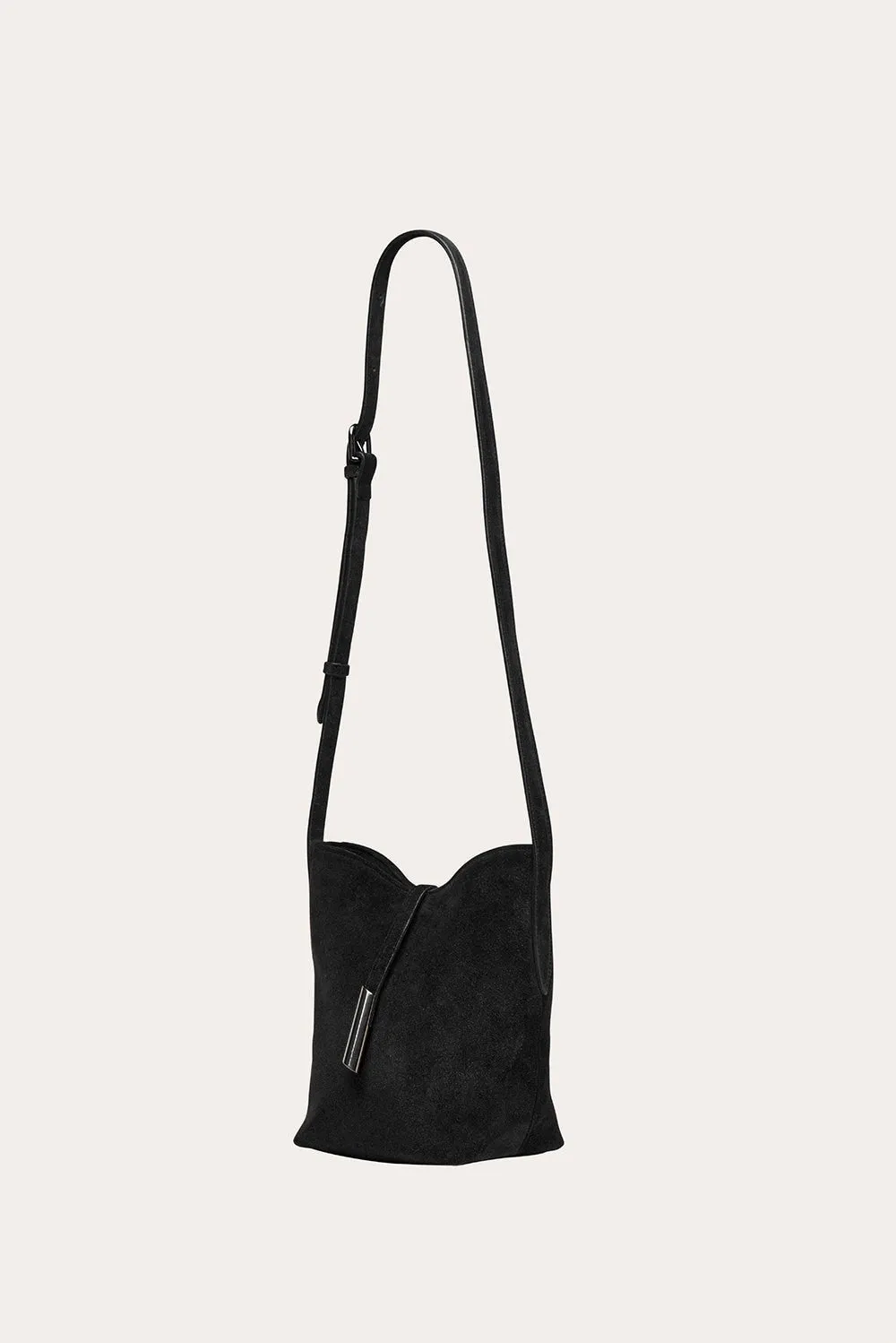 Penne Mini Bucket Black Suede