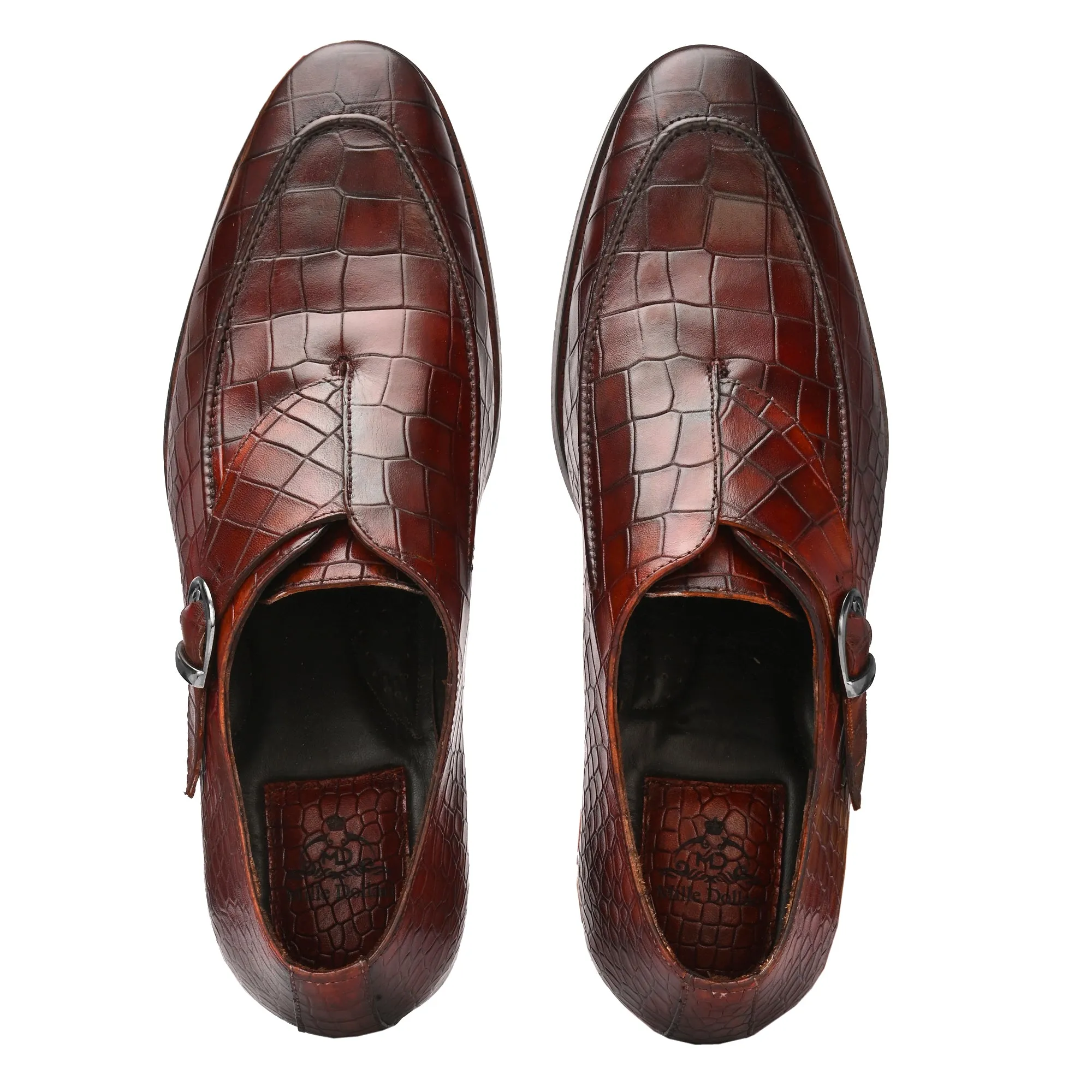 Regent Newsberry: Brown Single Monk Strap Shoe