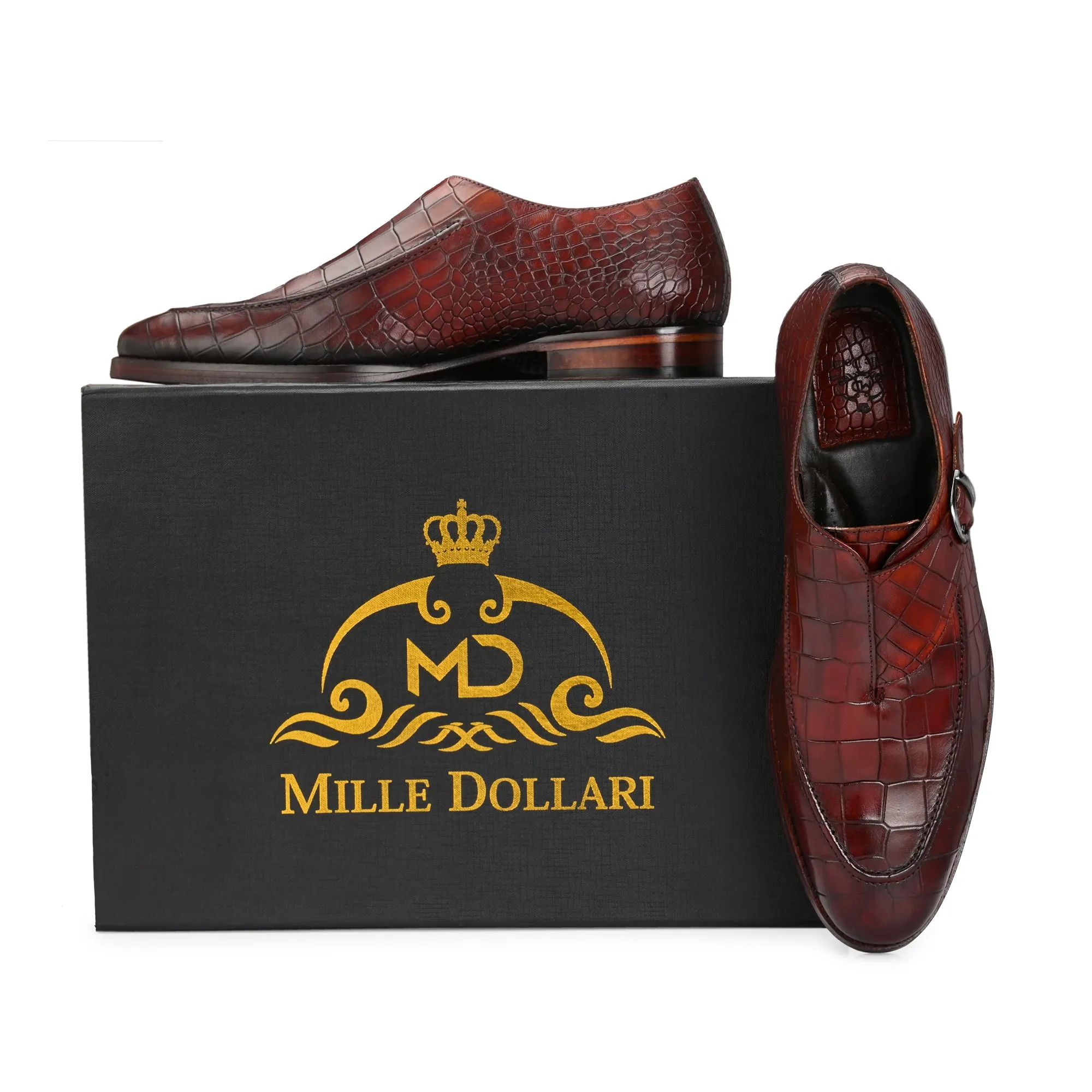 Regent Newsberry: Brown Single Monk Strap Shoe