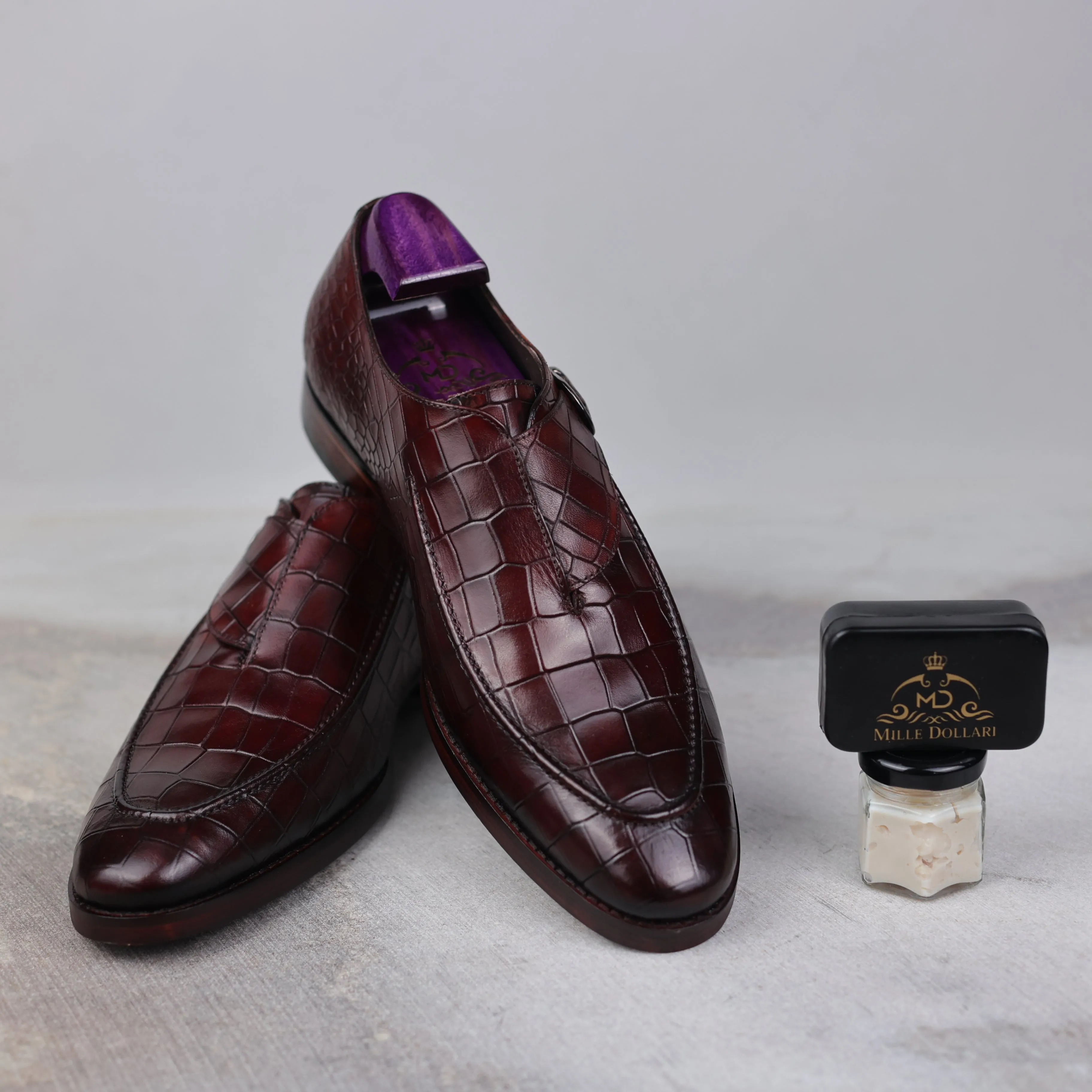 Regent Newsberry: Brown Single Monk Strap Shoe