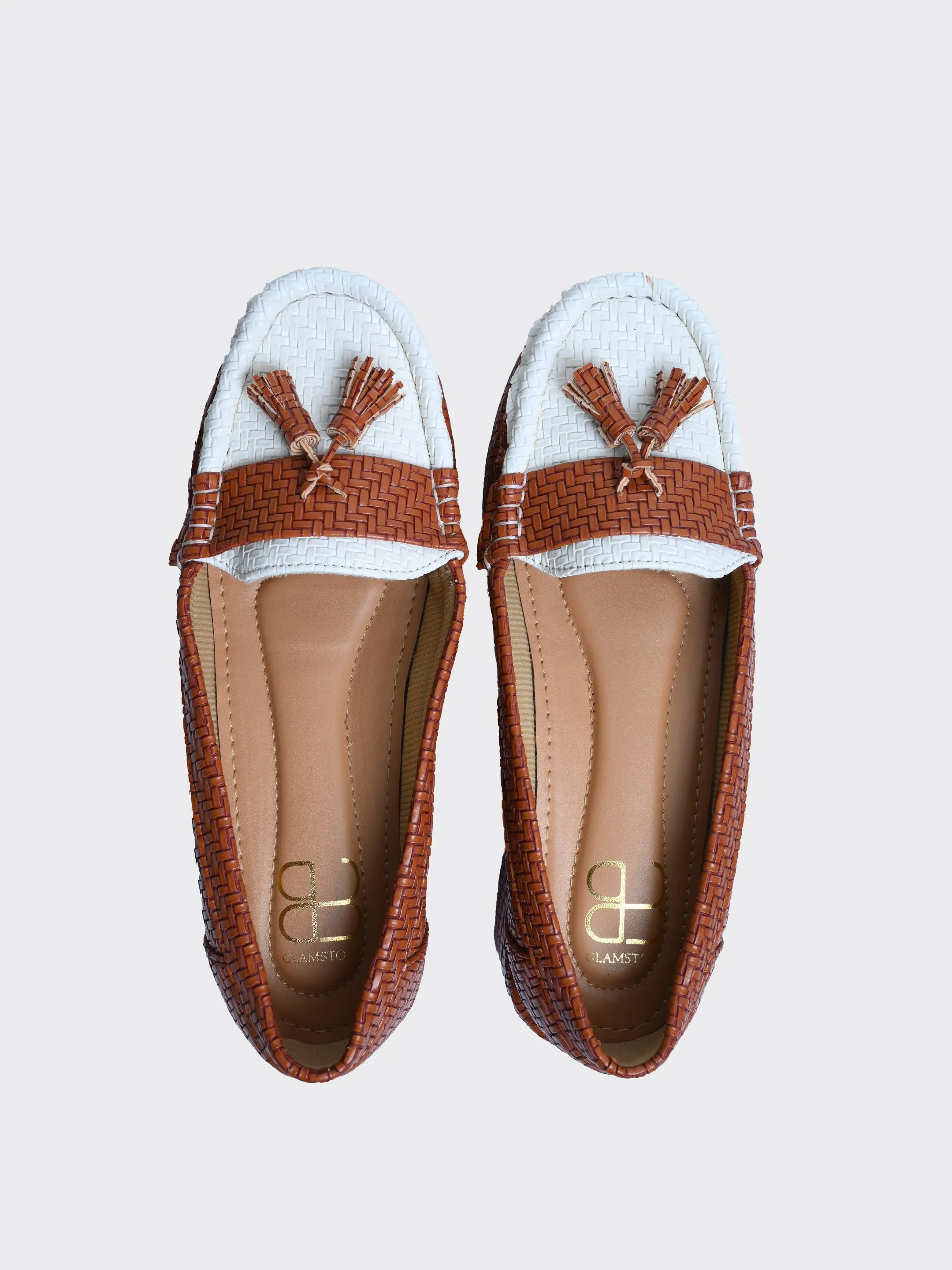 Retrro Textured Vegan Leather Slip-On Brown Loafers