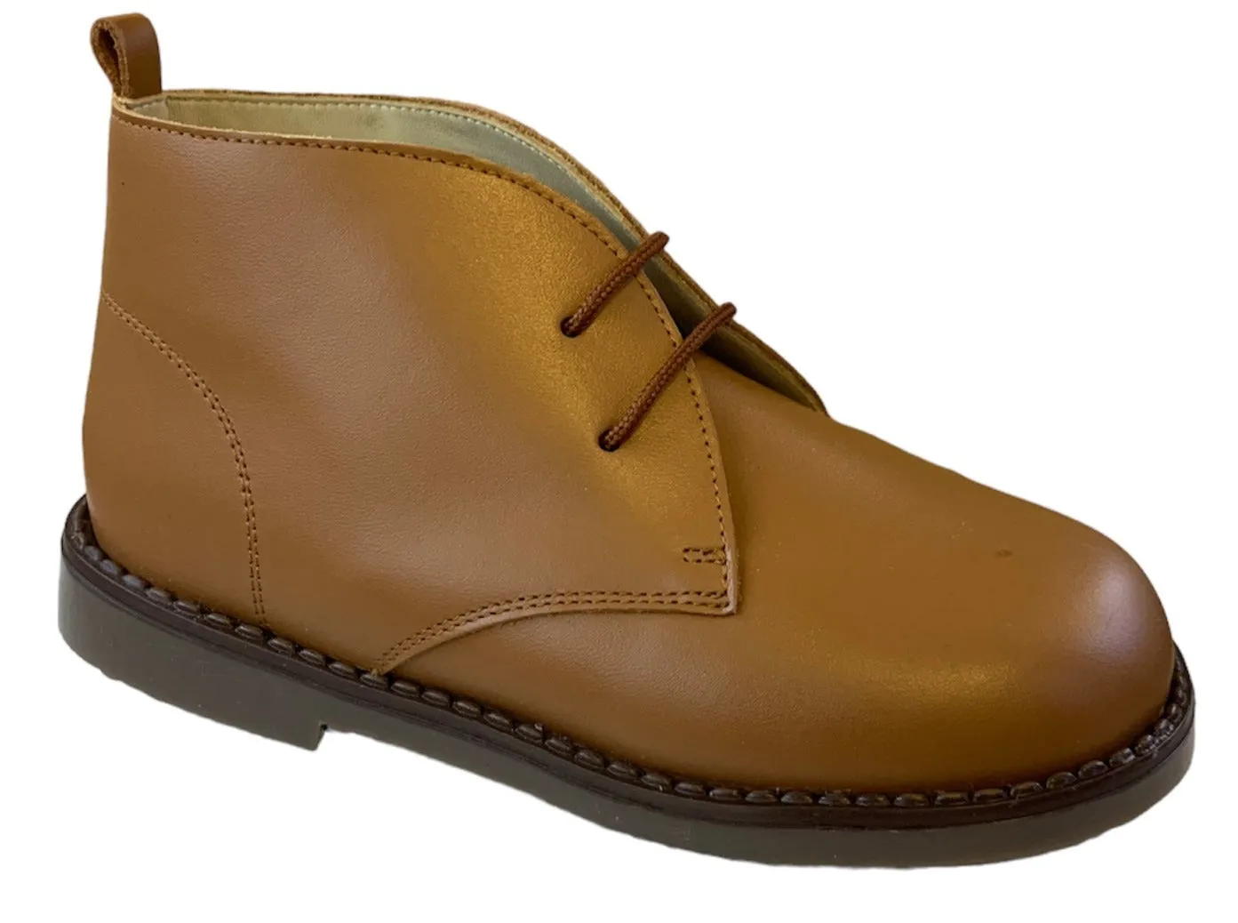 Shawn & Jeffery Tan Roble Lace up Leather Booties