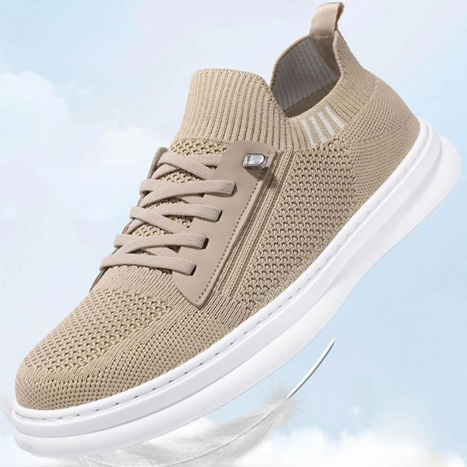 Stretch Men's Shoes Loafers & Slip-Ons Fashion Summer Autumn Men Sneakers Fly Woven Mesh Breathable Slip On