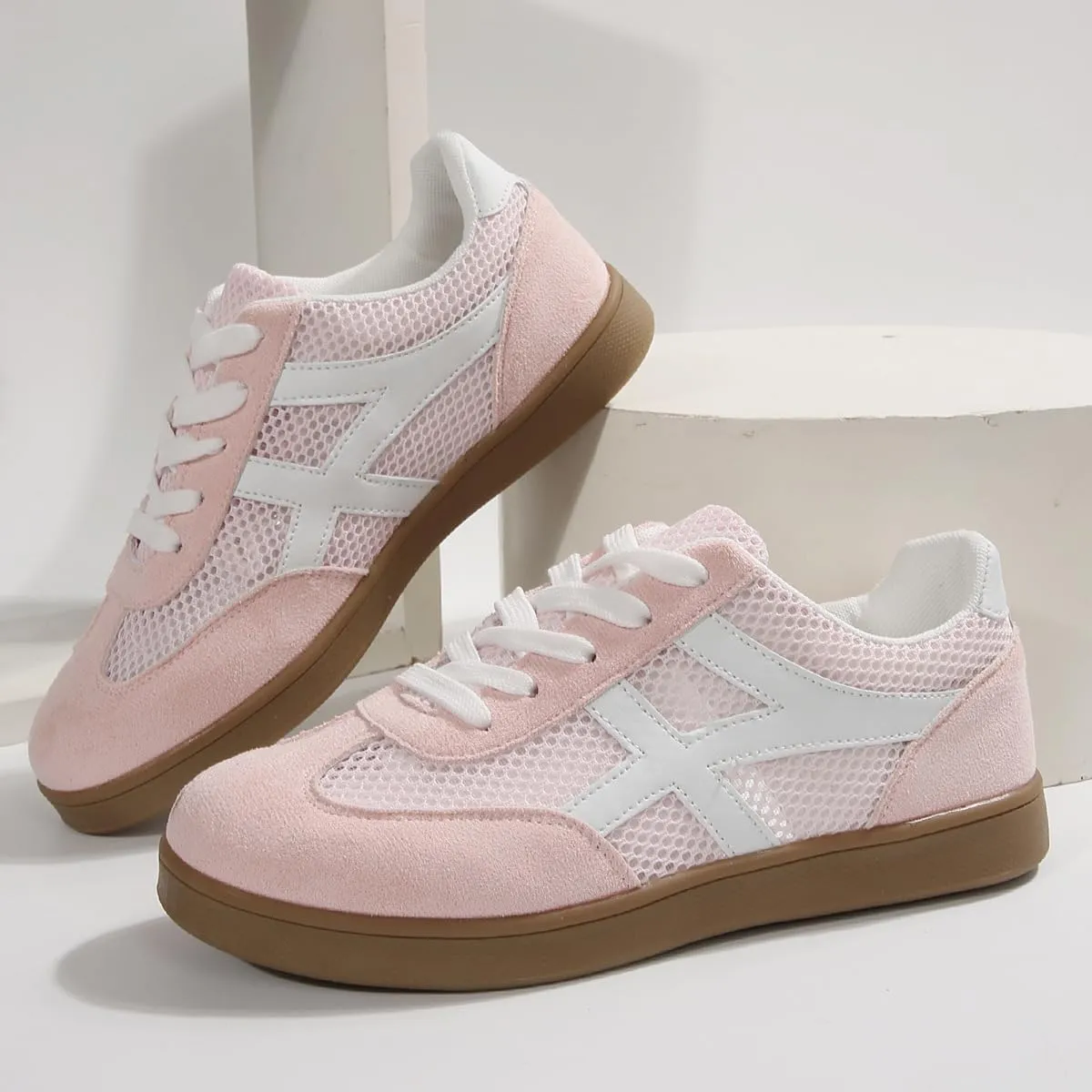 Tennis Shoes for Women & Girls - Mesh Breathable Walking Running Shoes Anti Slip Skateboarding Sneakers