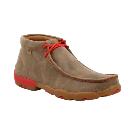 Twisted X Men's Chukka Brown & Red Driving Moc Shoe MDM0036