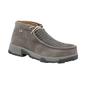 Twisted X® Men's Grey Work Chukka Driving Moc Lace Up Shoes MXCN001