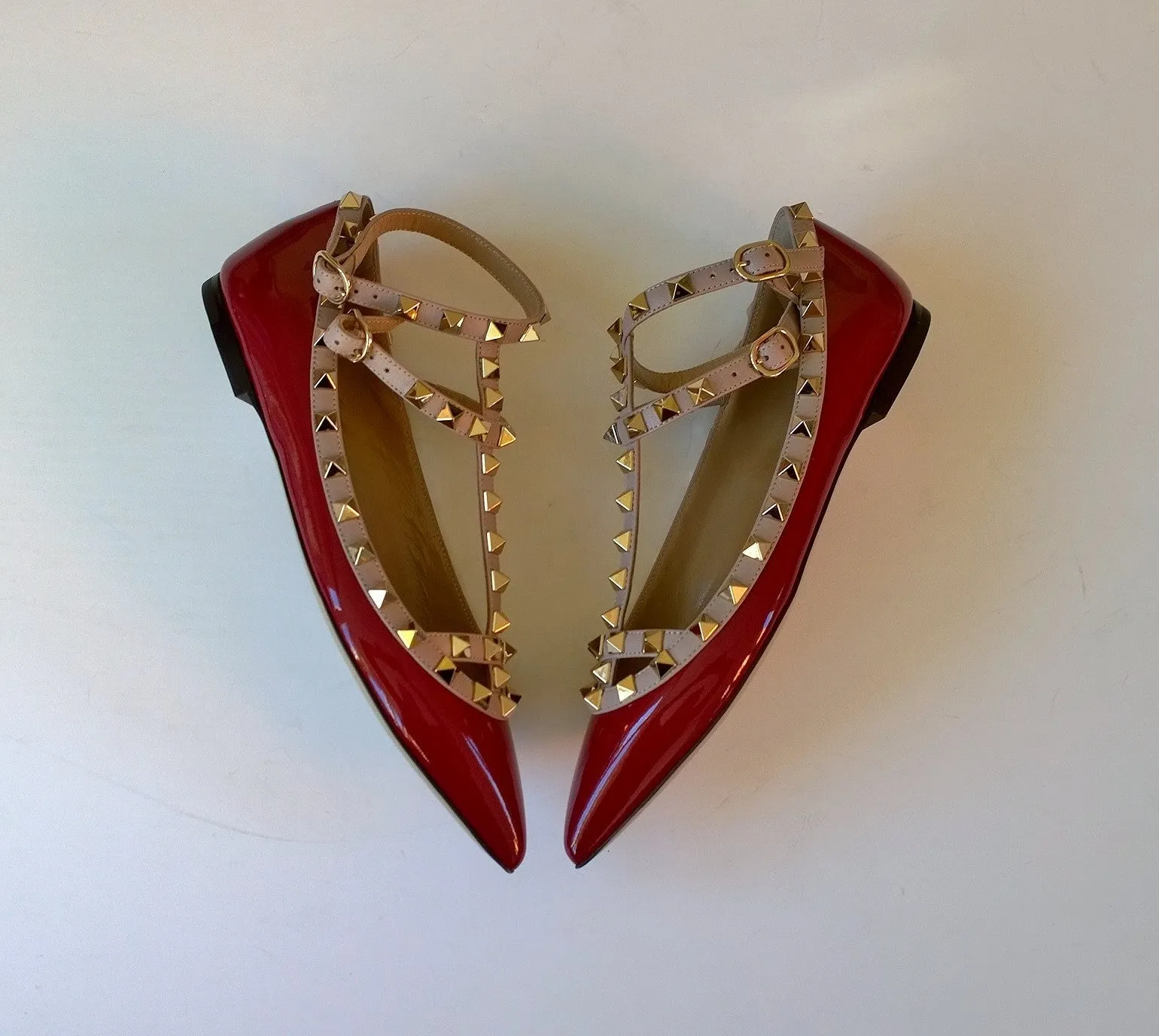 Valentino Garavani Dark Red Patent Flats sale pumps burgundy rubino shoes