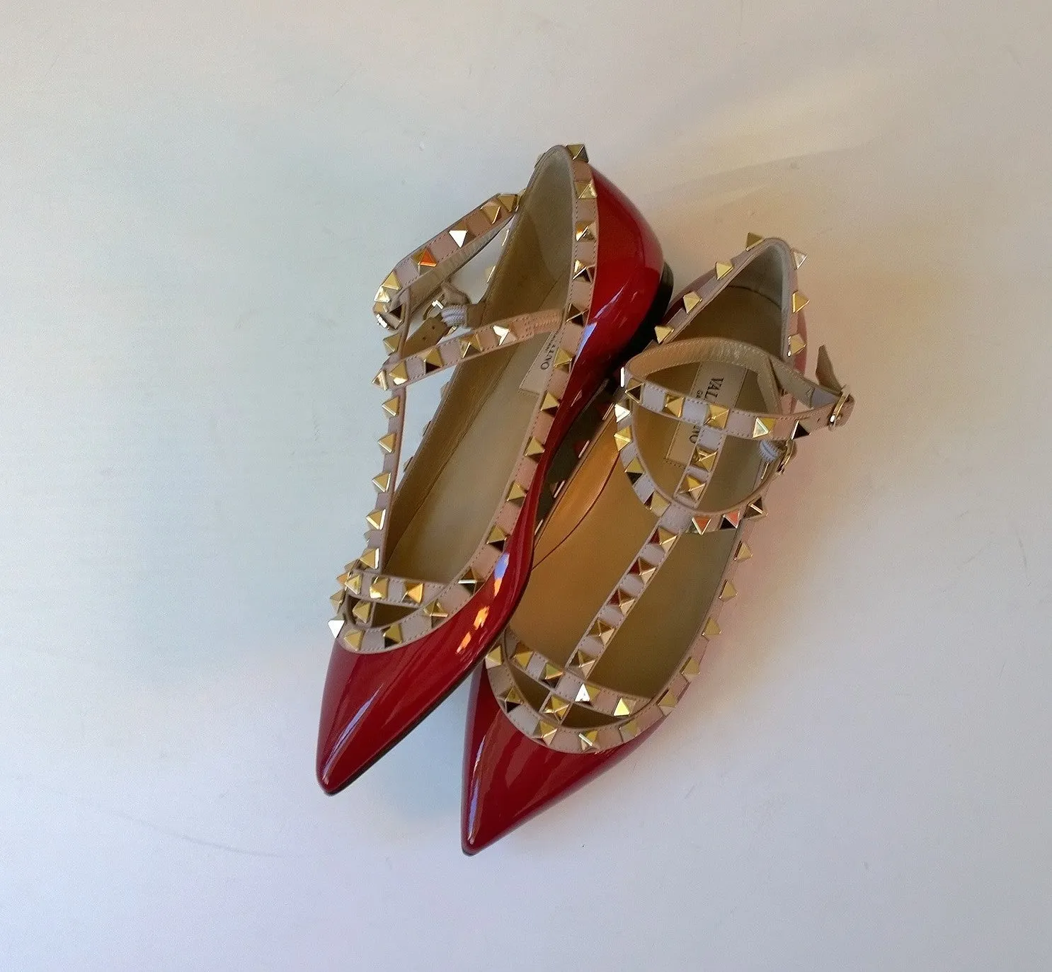 Valentino Garavani Dark Red Patent Flats sale pumps burgundy rubino shoes