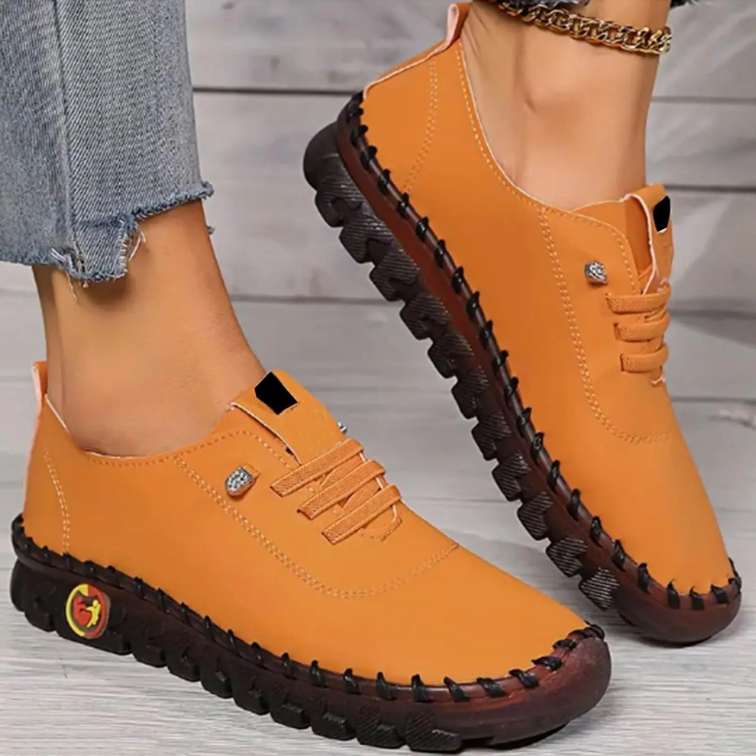 Walking Shoes Women Leather Sneakers for Women Sports Workout Gym Shoes for Running Women's Slip on Shoes