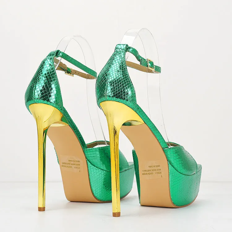 Waterproof Platform With High Heel Sandals