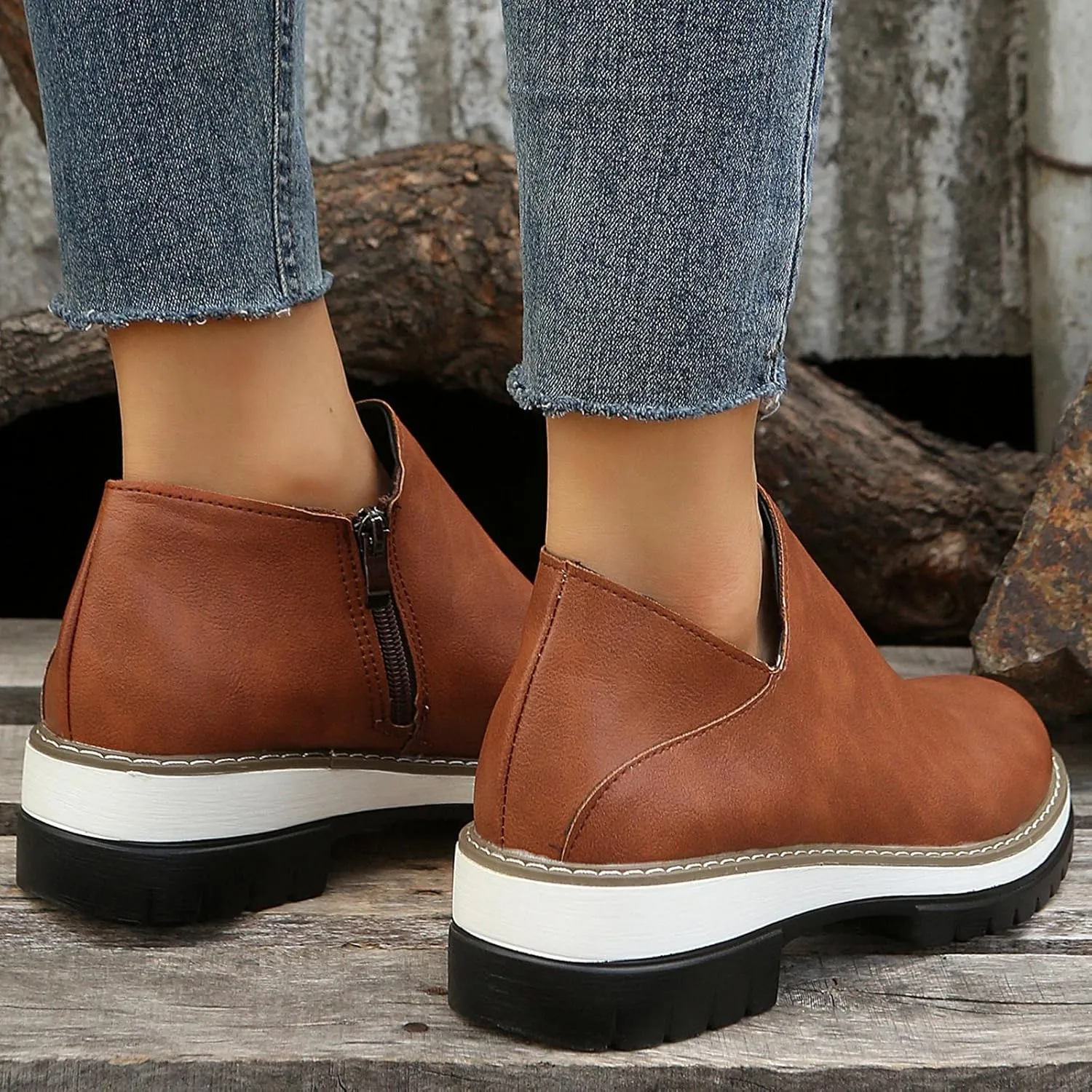 Womens Booties Low Heel Black Western Boots Women Womens Wide Ankle Boots Chelsea Boots Women Ankle Boots Men Work Black Leather Ankle Boots for Women Pointed Toe Low Heel