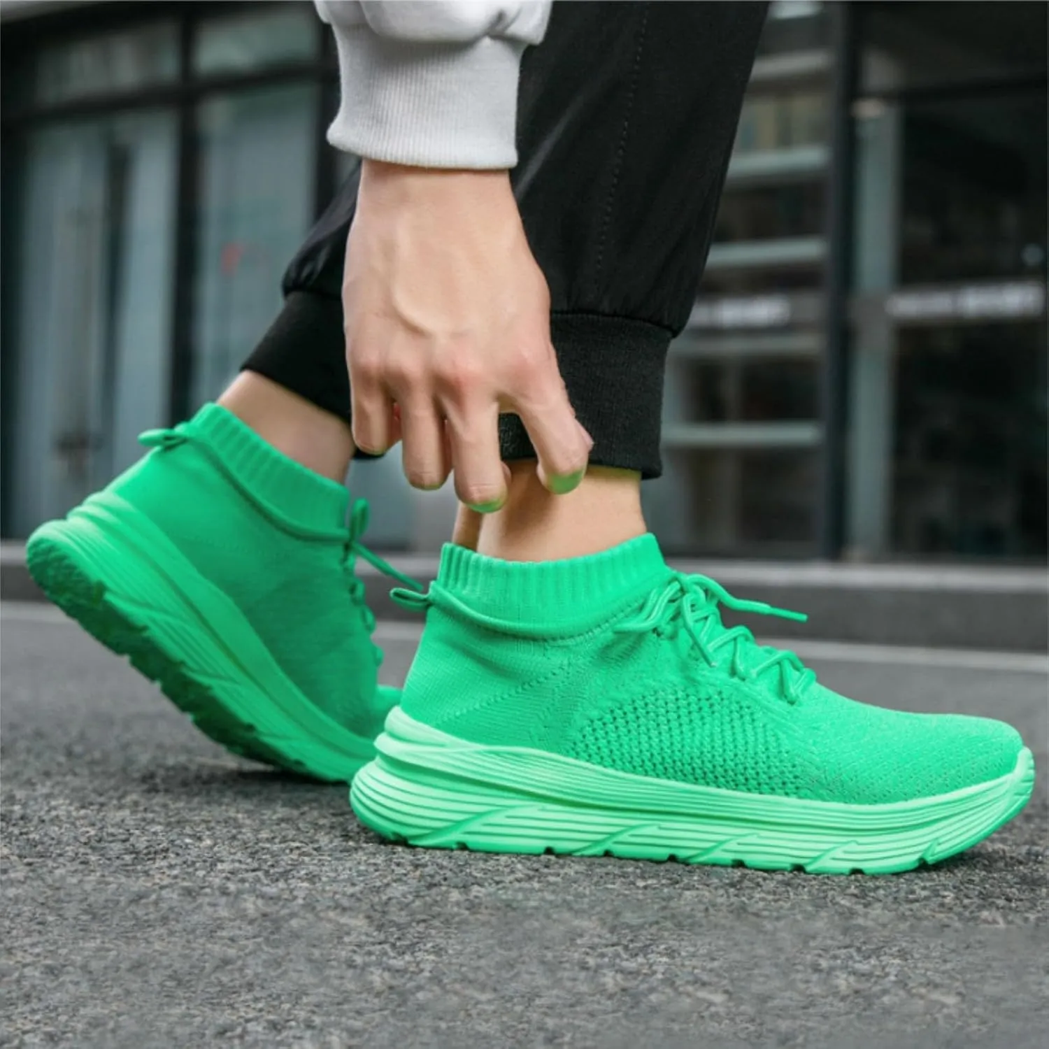 Women's Woven Orthopedic Breathable Soft Walking Non Slip Work Shoes Women Lether Ladies Shoes Casual White Platform Sneakers Tennis Shoe White Loafers